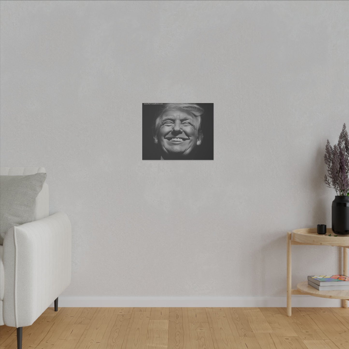 Donald Trump Black & White Canvas Art