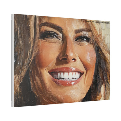Melania Trump Smiling Portrait Canvas Art