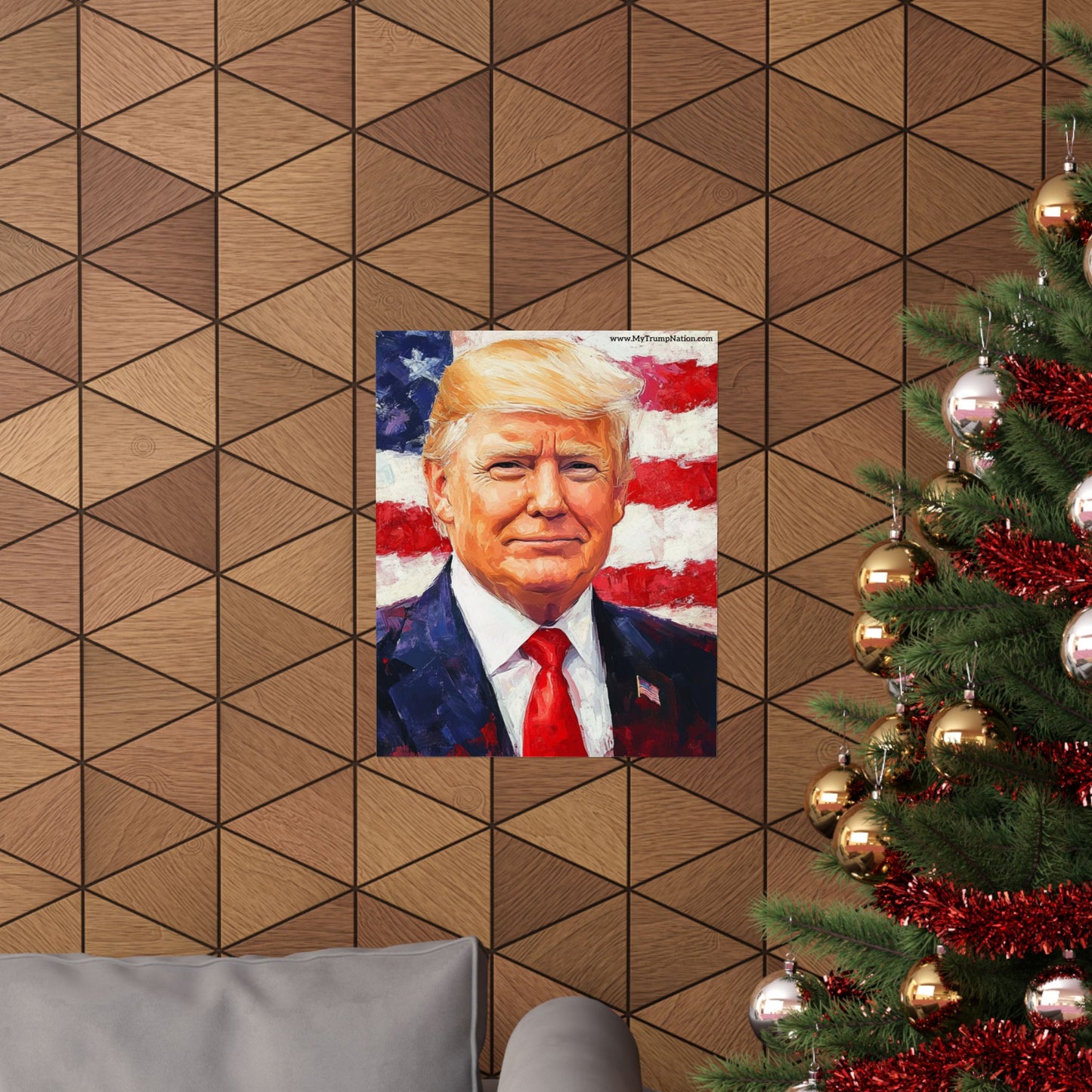 Patriotic Donald Trump Matte Vertical Poster - Bold Artwork for Home and Office Decor