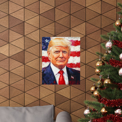 Patriotic Donald Trump Matte Vertical Poster - Bold Artwork for Home and Office Decor