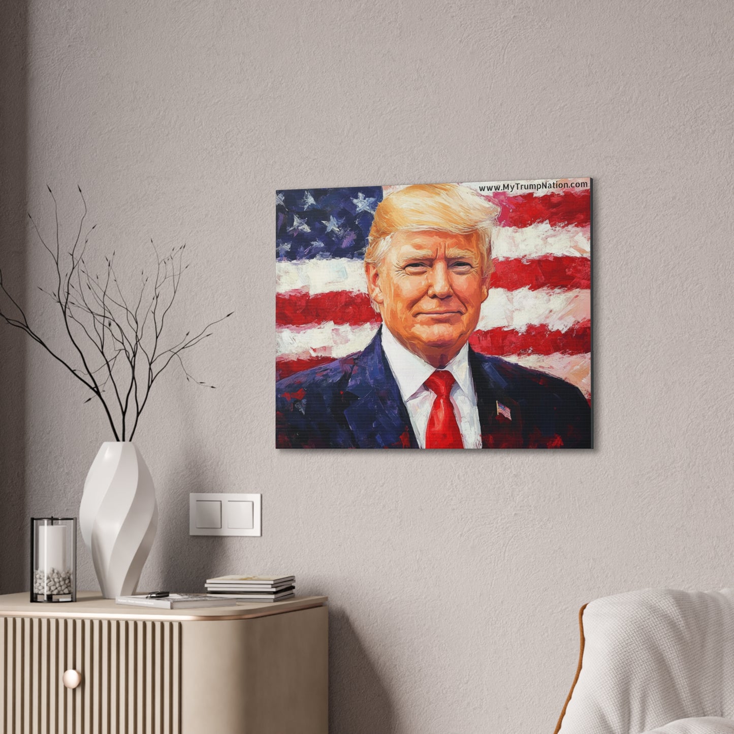 Donald Trump Patriotic Canvas Art