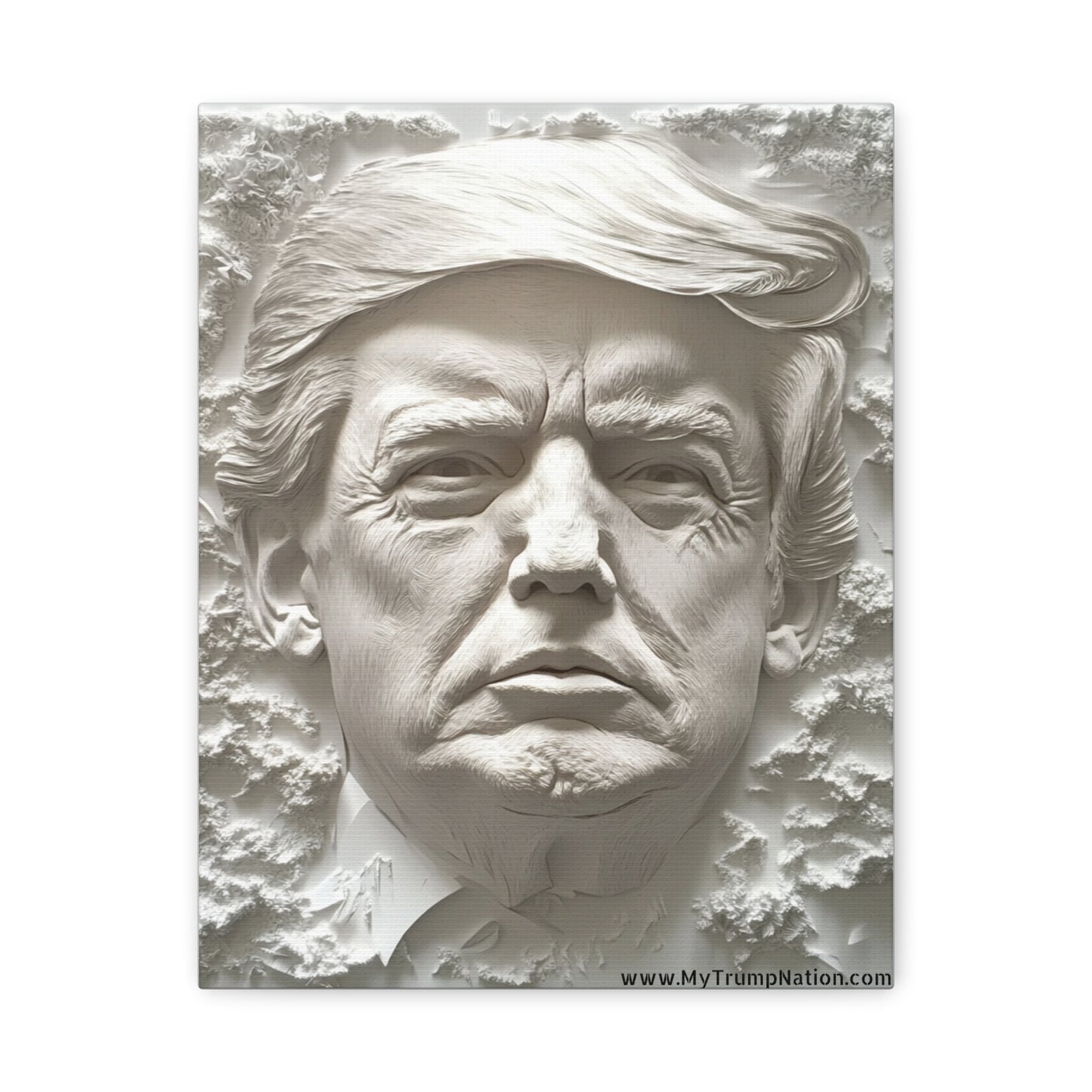 Artistic Matte Canvas Wall Art - Donald Trump 3D Relief Design