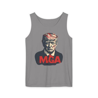 Unisex Garment-Dyed Tank Top - MAGA Graphic Tee for Political Enthusiasts