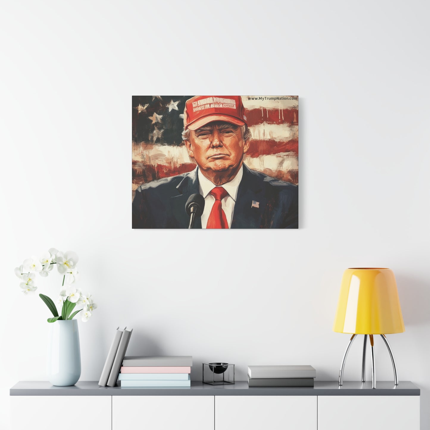 Patriotic Matte Canvas Art - Trump 2024 Wall Decor