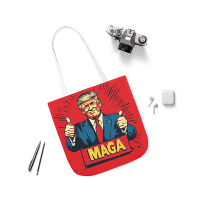 MAGA Canvas Tote Bag with Colorful Straps