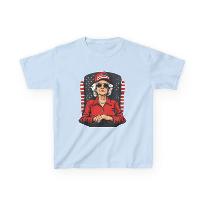 Patriotic Grandma Kids Heavy Cotton™ Tee - Fun Retro Style for Fourth of July Celebrations