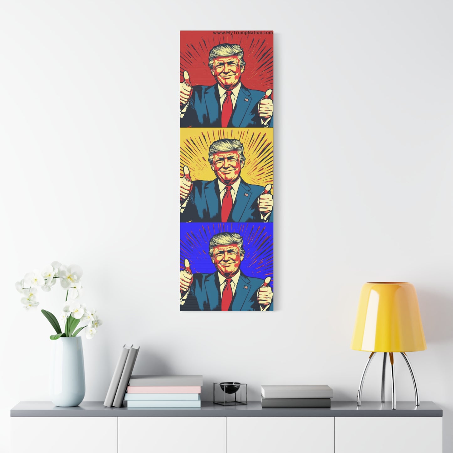 Trump Pop Art Canvas Wall Art - 1.25" Stretched Canvas Decor