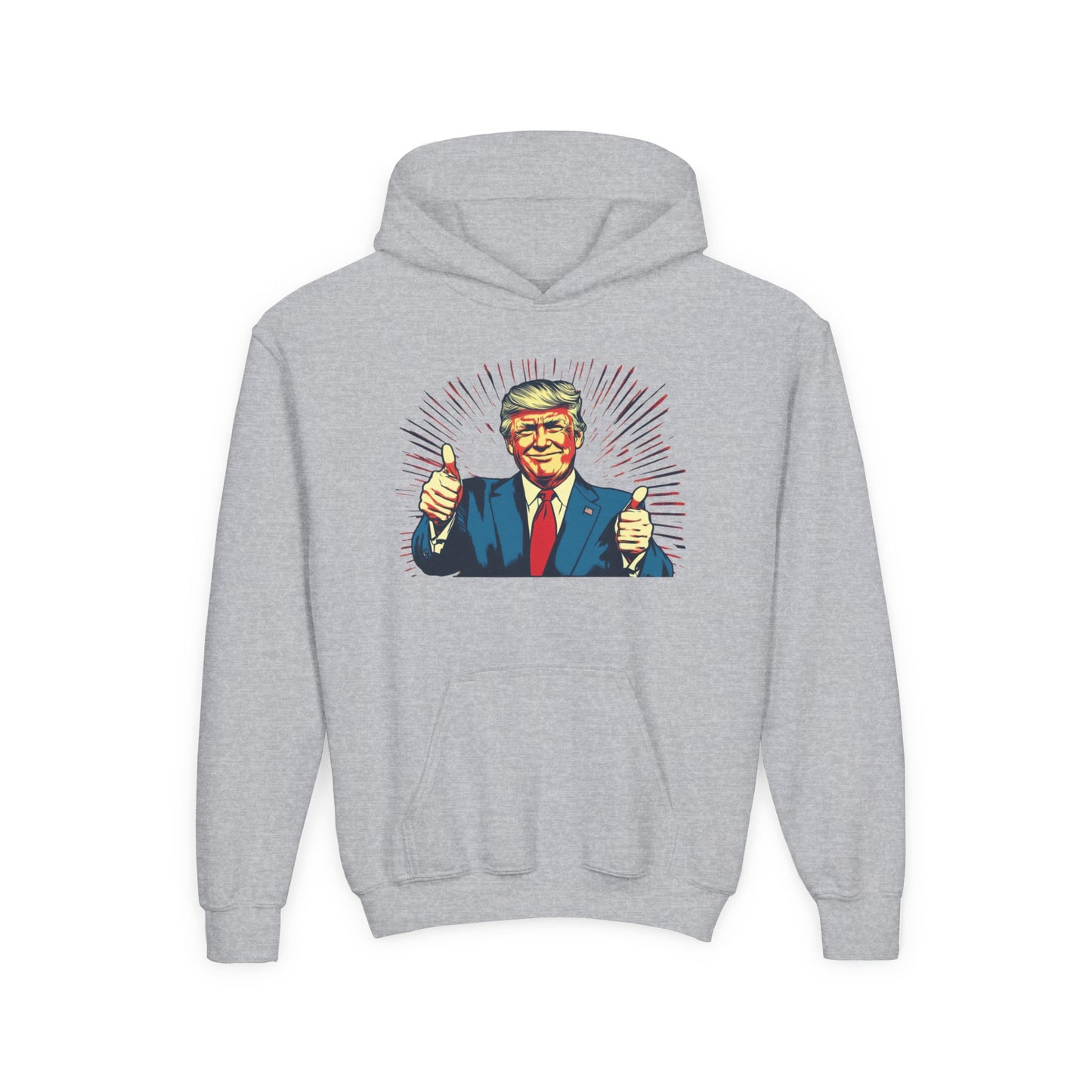 Youth Hoodie with Patriotic Design - Perfect for Political Events and Casual Wear