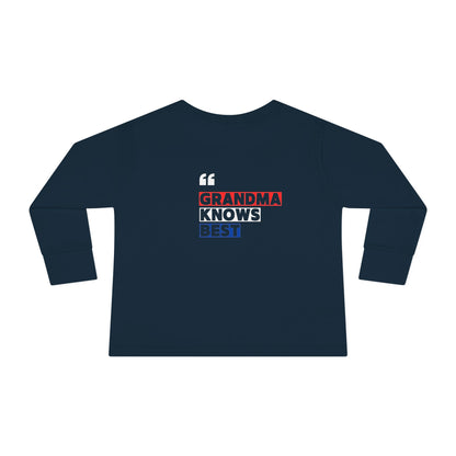 Toddler Long Sleeve Tee - "Best Grandma" Trump Design