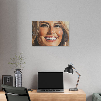 Melania Trump Smiling Portrait Canvas Art