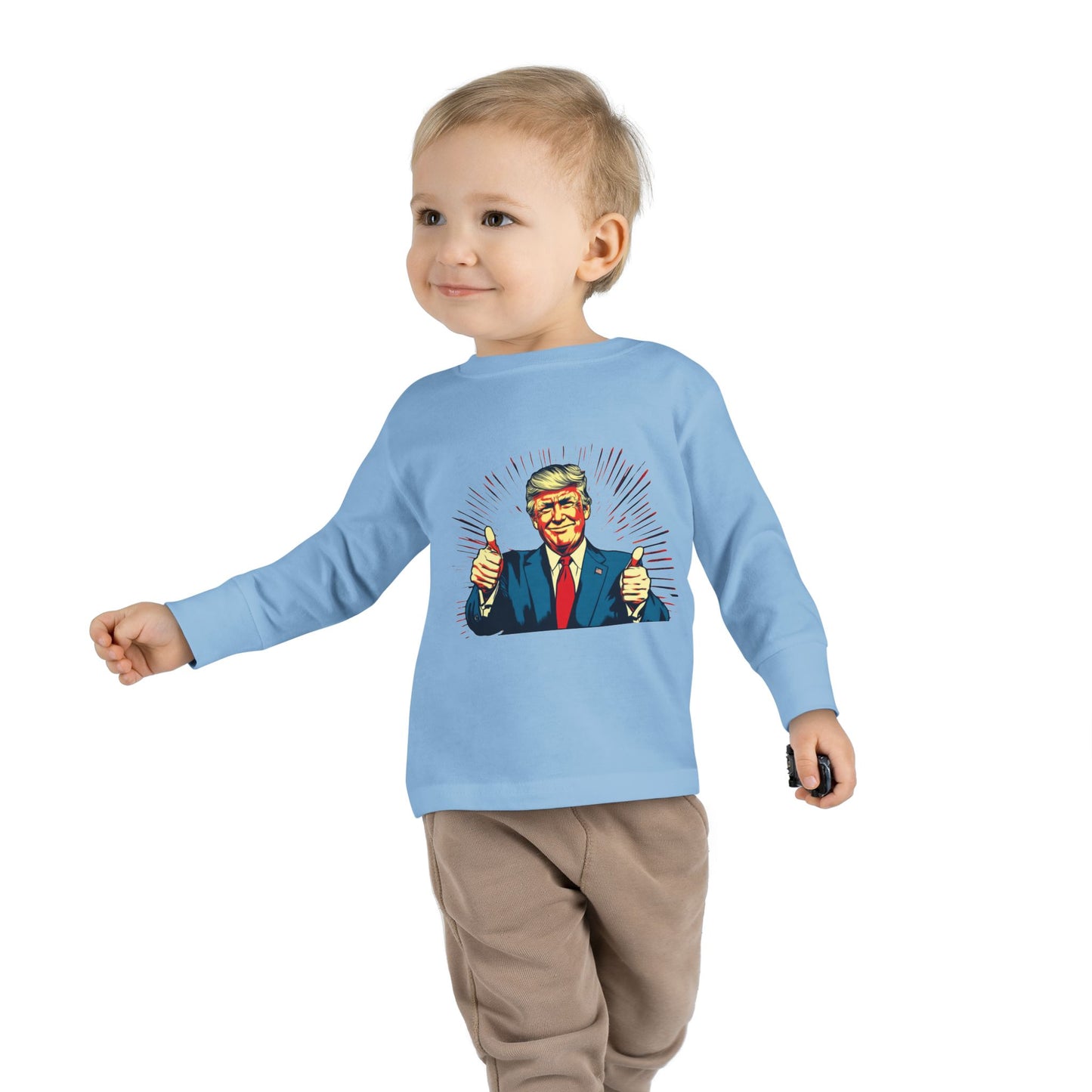 Toddler Long Sleeve Tee - "Best Grandma" Trump Design