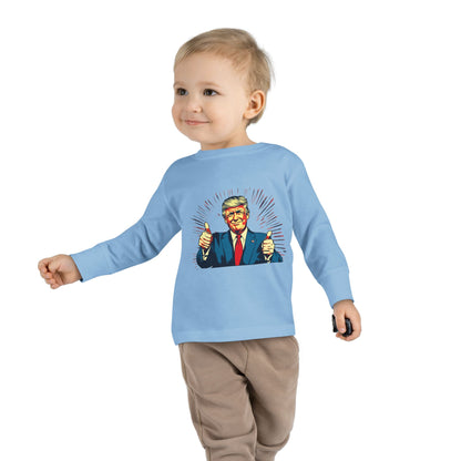 Toddler Long Sleeve Tee - "Best Grandma" Trump Design