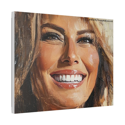 Melania Trump Smiling Portrait Canvas Art