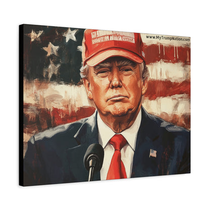 Patriotic Matte Canvas Art - Trump 2024 Wall Decor