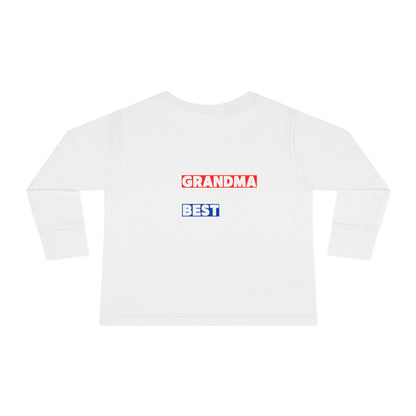 Toddler Long Sleeve Tee - "Best Grandma" Trump Design