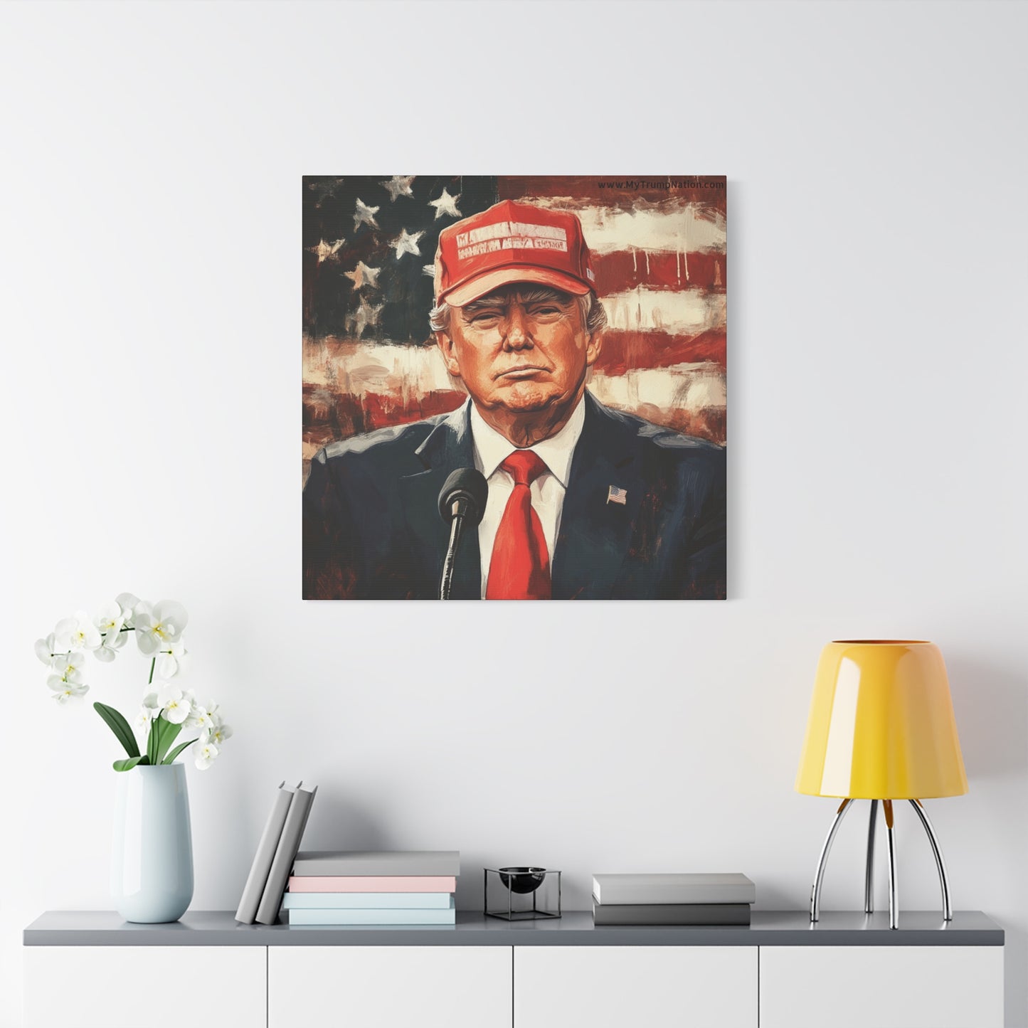 Patriotic Matte Canvas Art - Trump 2024 Wall Decor