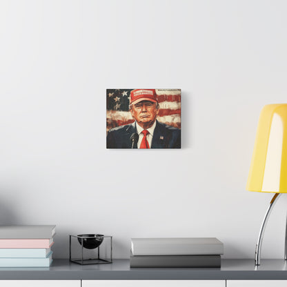 Patriotic Matte Canvas Art - Trump 2024 Wall Decor