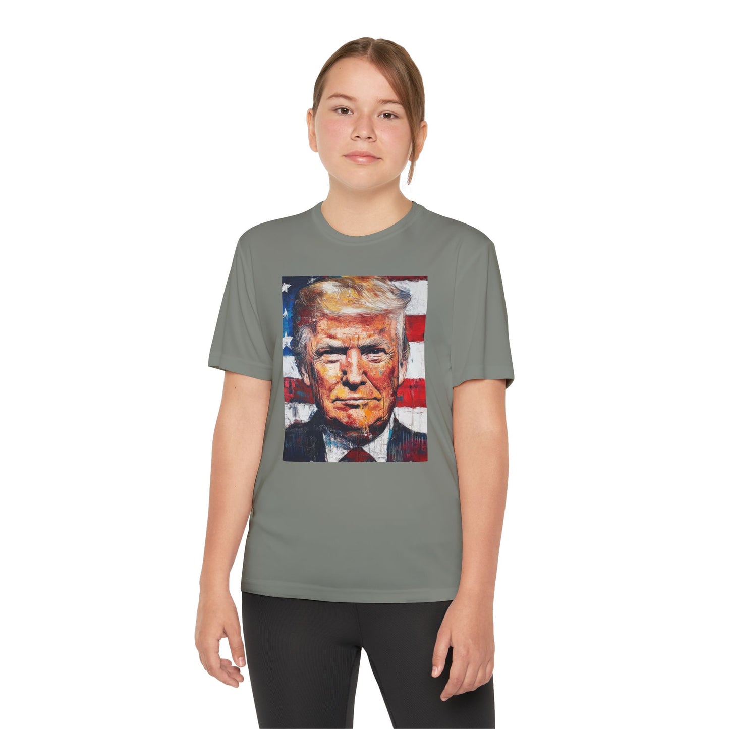 Youth Competitor Tee - Patriotic Donald Trump Art Shirt