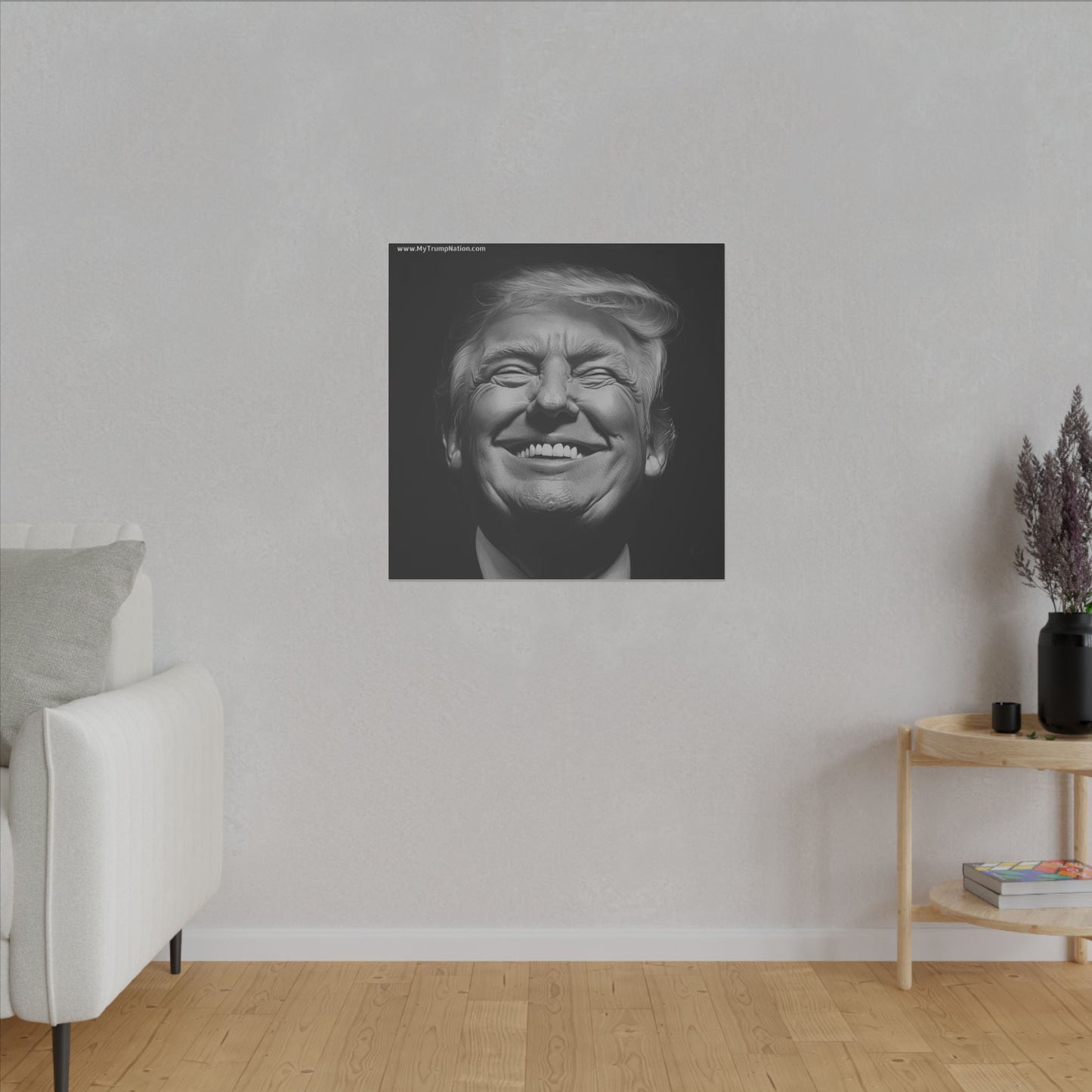 Donald Trump Black & White Canvas Art
