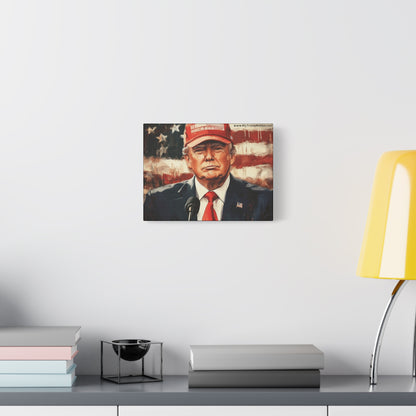 Patriotic Matte Canvas Art - Trump 2024 Wall Decor