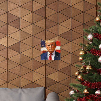 Patriotic Matte Vertical Poster - Bold Trump Artwork