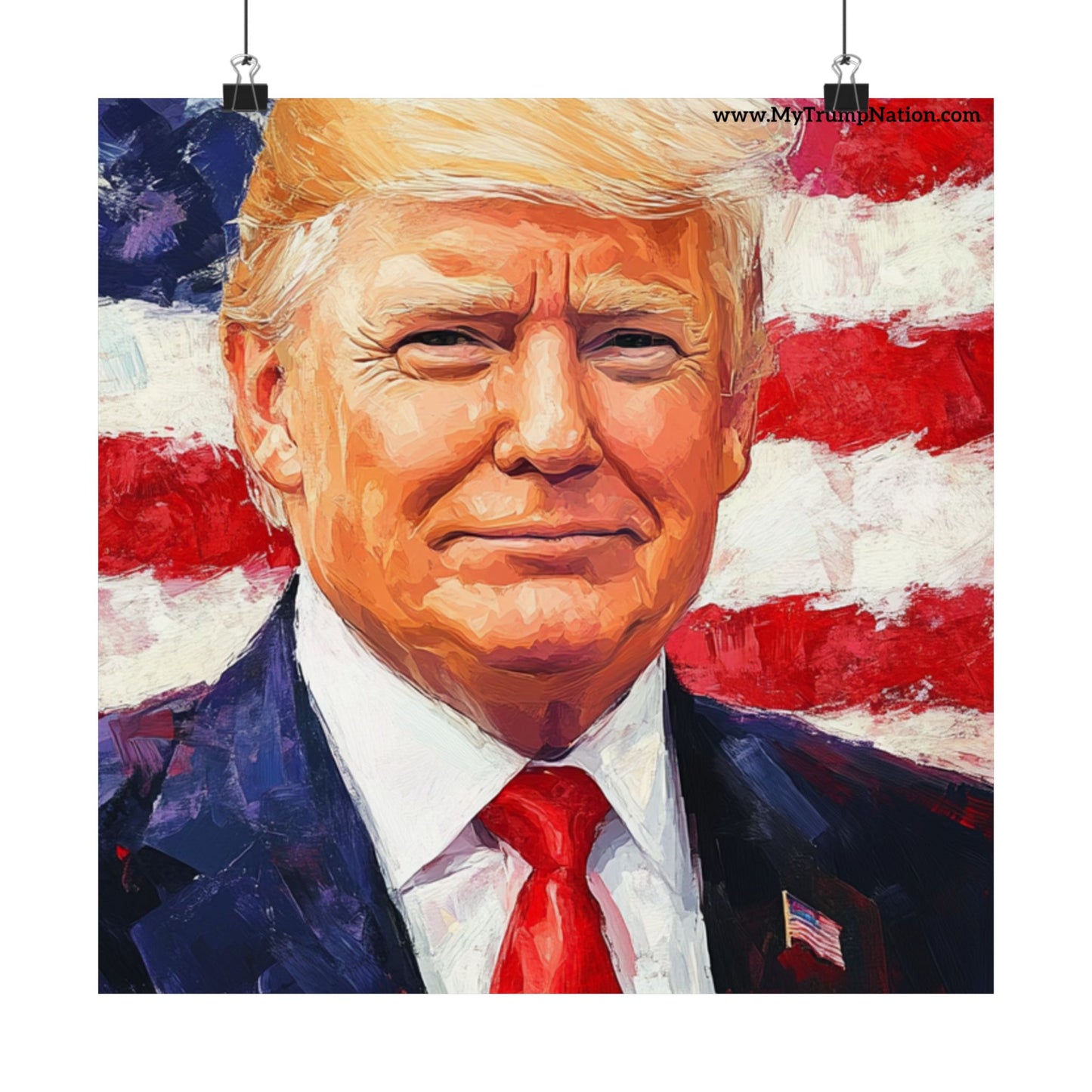 Patriotic Donald Trump Matte Vertical Poster - Bold Artwork for Home and Office Decor