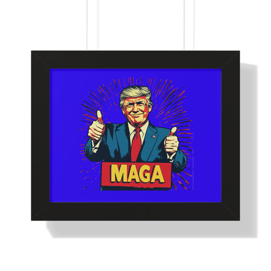 Motivational Framed Horizontal Poster - MAGA Artwork