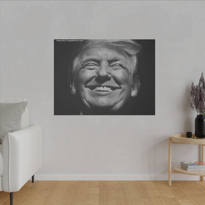 Donald Trump Black & White Canvas Art