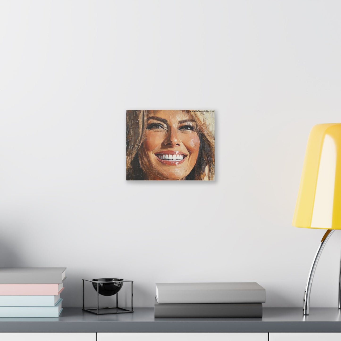 Melania Trump Smiling Portrait Canvas Art