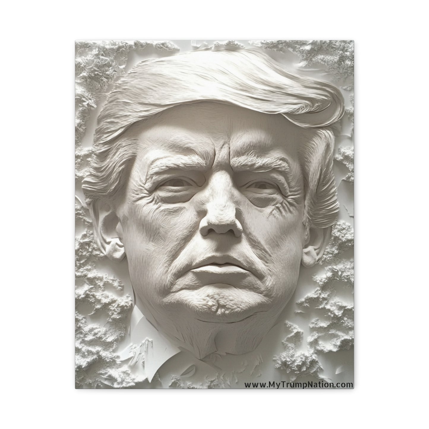 Artistic Matte Canvas Wall Art - Donald Trump 3D Relief Design