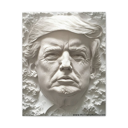Artistic Matte Canvas Wall Art - Donald Trump 3D Relief Design
