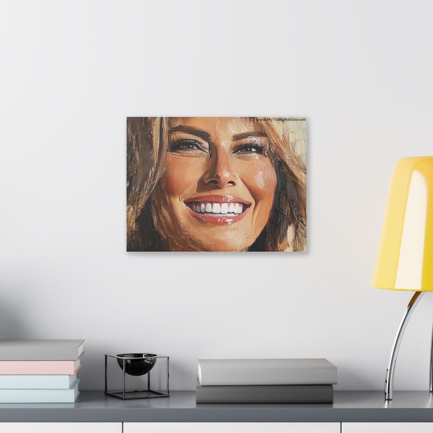 Melania Trump Smiling Portrait Canvas Art
