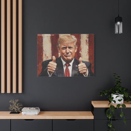 Patriotic Canvas Wall Art - Trump Thumbs Up