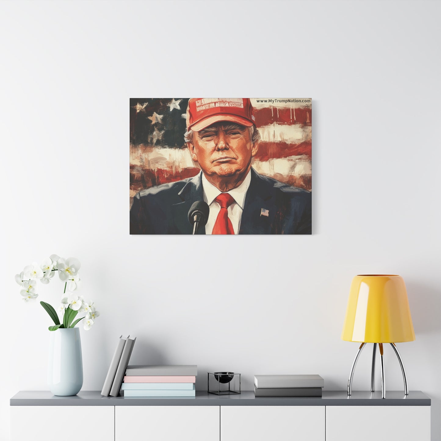 Patriotic Matte Canvas Art - Trump 2024 Wall Decor