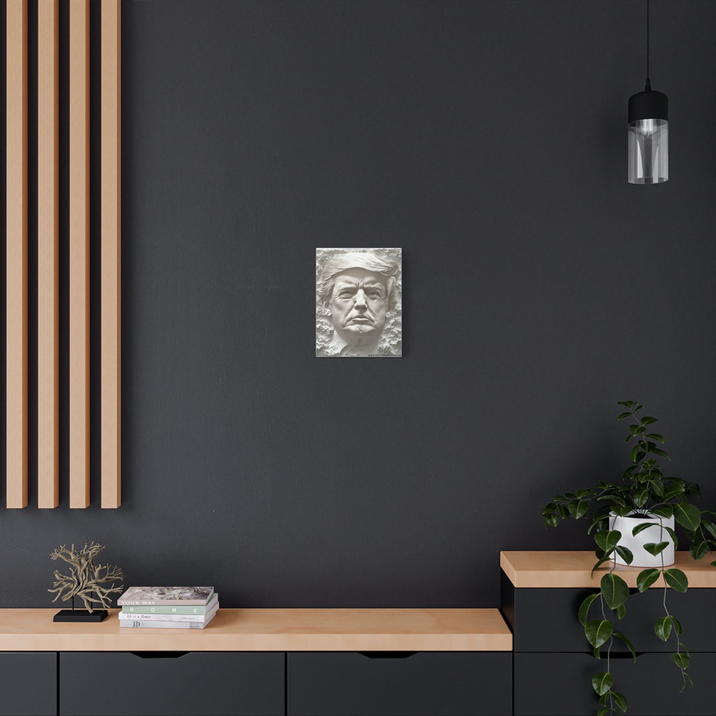 Artistic Matte Canvas Wall Art - Donald Trump 3D Relief Design