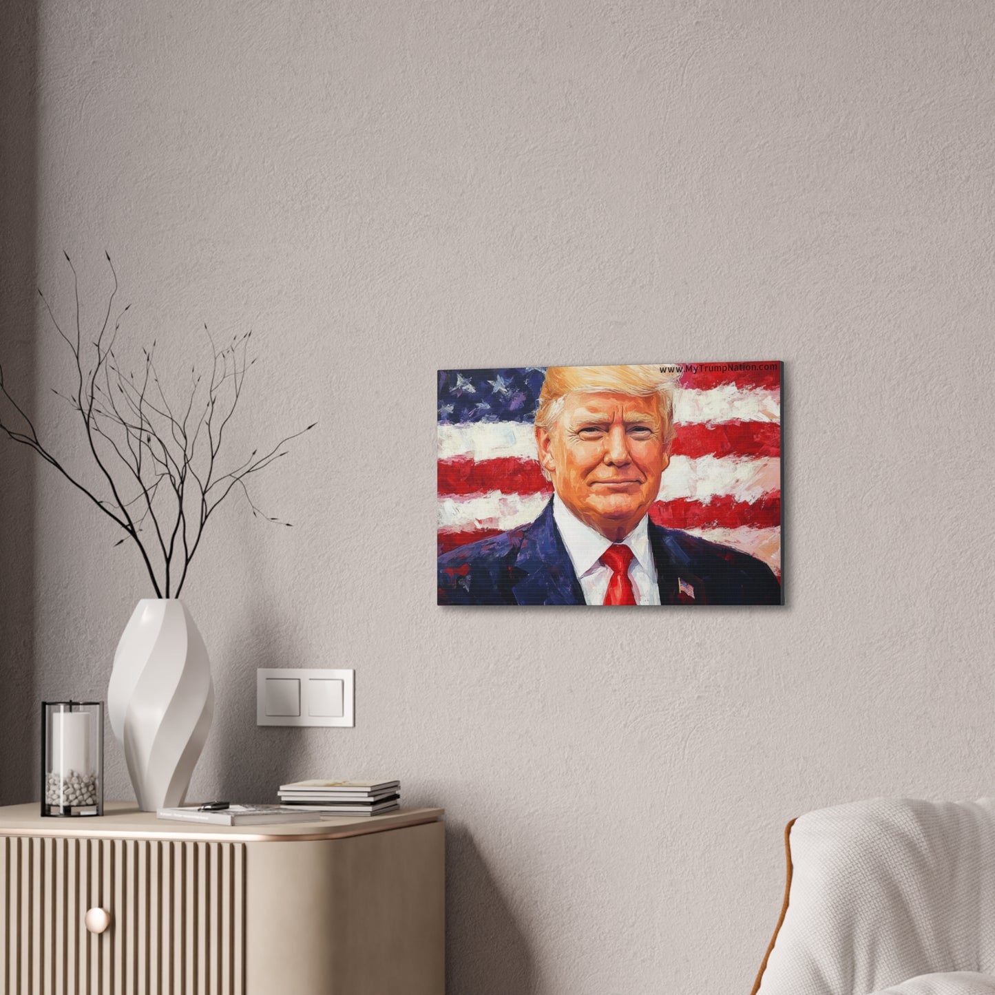 Donald Trump Patriotic Canvas Art