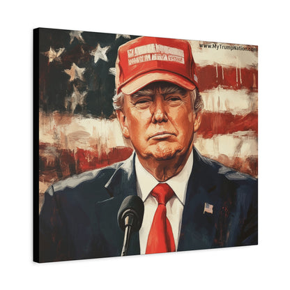 Patriotic Matte Canvas Art - Trump 2024 Wall Decor