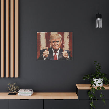 Patriotic Canvas Wall Art - Trump Thumbs Up
