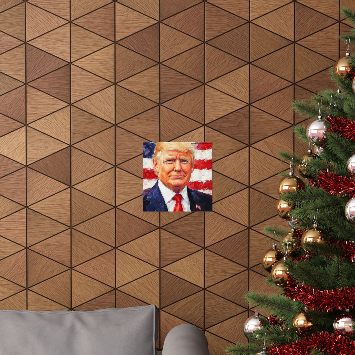 Patriotic Donald Trump Matte Vertical Poster - Bold Artwork for Home and Office Decor