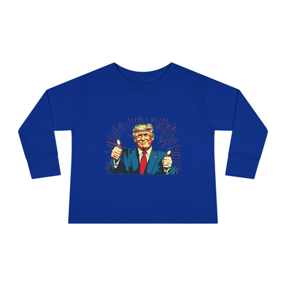 Toddler Long Sleeve Tee - "Best Grandma" Trump Design