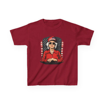 Patriotic Grandma Kids Heavy Cotton™ Tee - Fun Retro Style for Fourth of July Celebrations