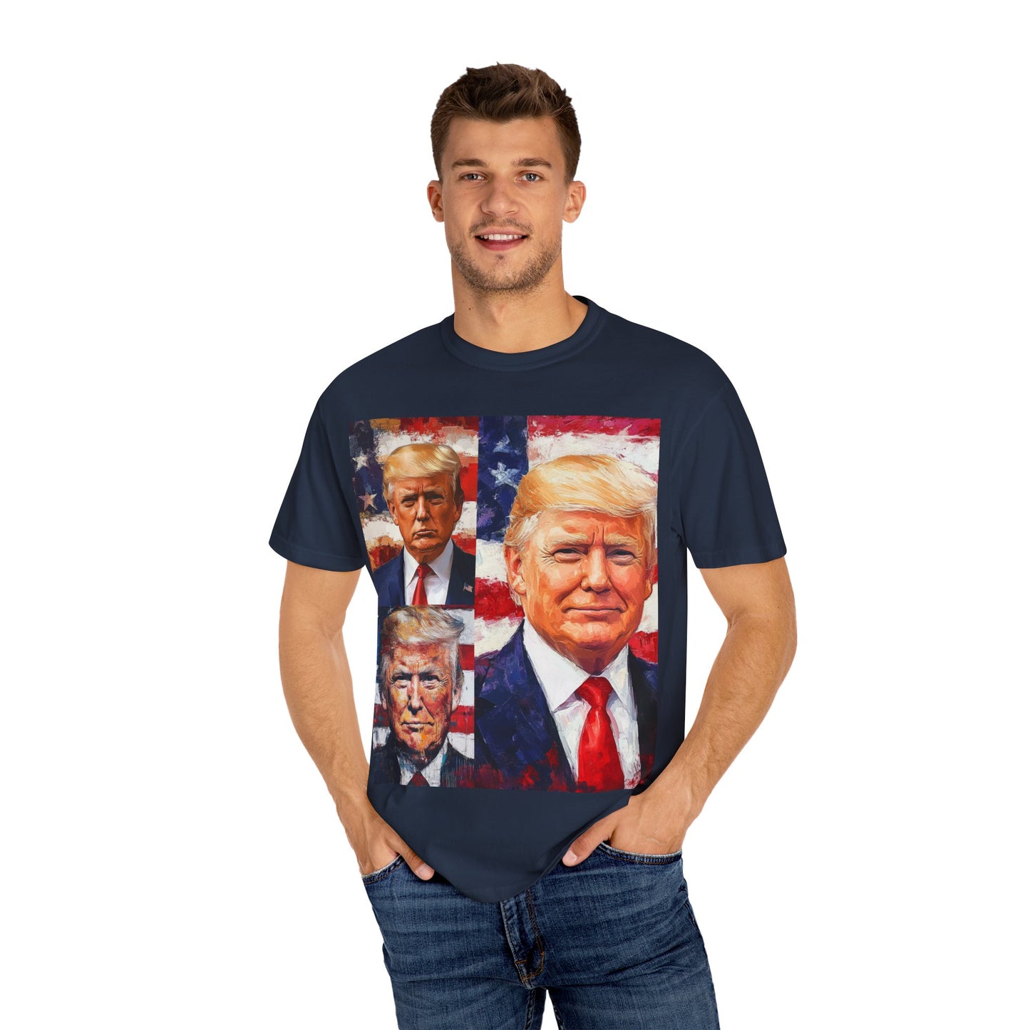 Donald Trump Patriotic Multi-Portrait T-Shirt