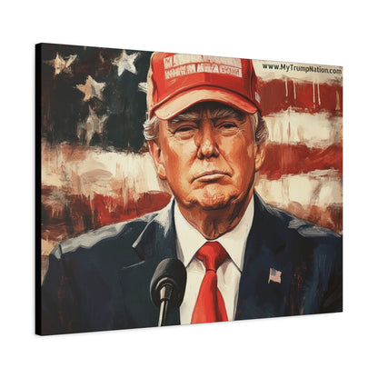 Patriotic Matte Canvas Art - Trump 2024 Wall Decor