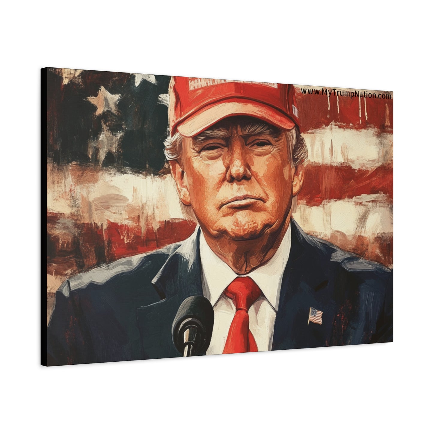 Patriotic Matte Canvas Art - Trump 2024 Wall Decor