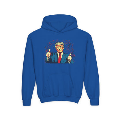 Youth Hoodie with Patriotic Design - Perfect for Political Events and Casual Wear