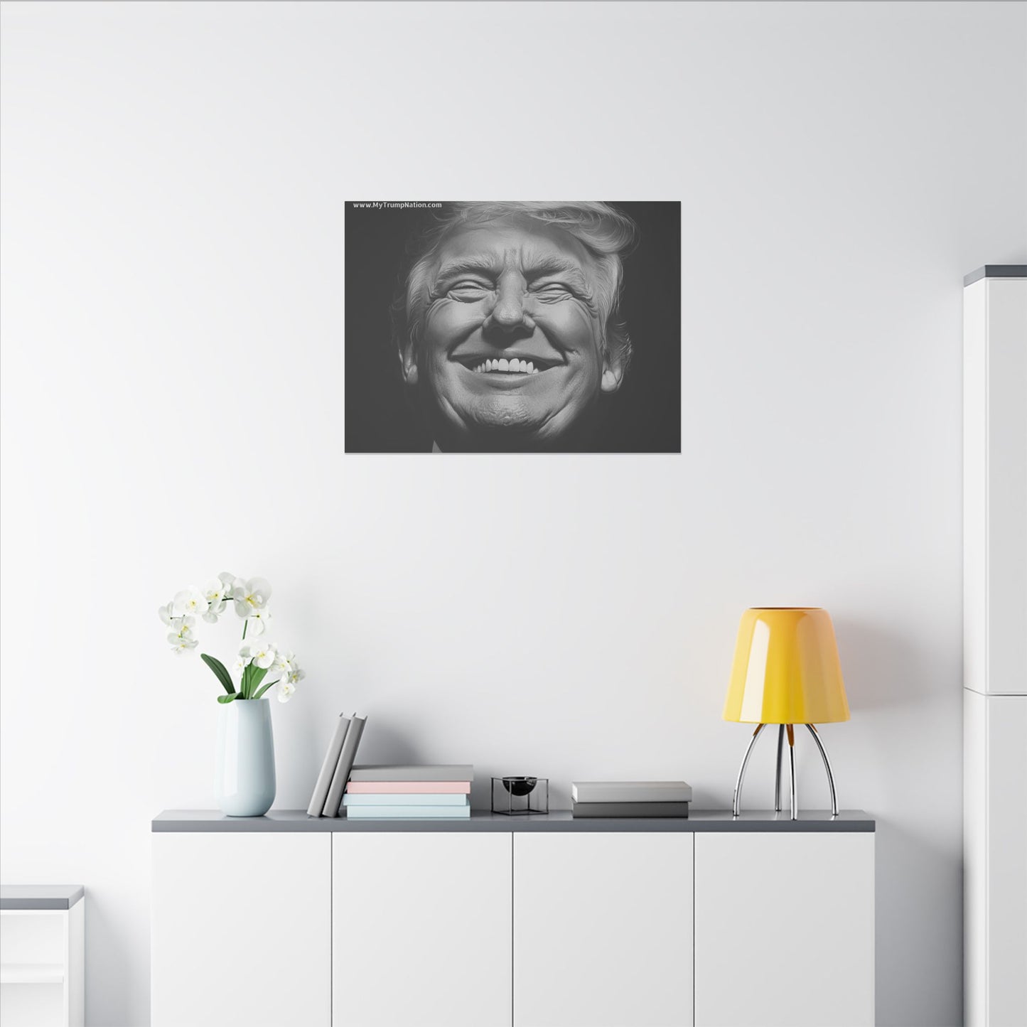 Donald Trump Black & White Canvas Art