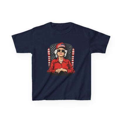 Patriotic Grandma Kids Heavy Cotton™ Tee - Fun Retro Style for Fourth of July Celebrations