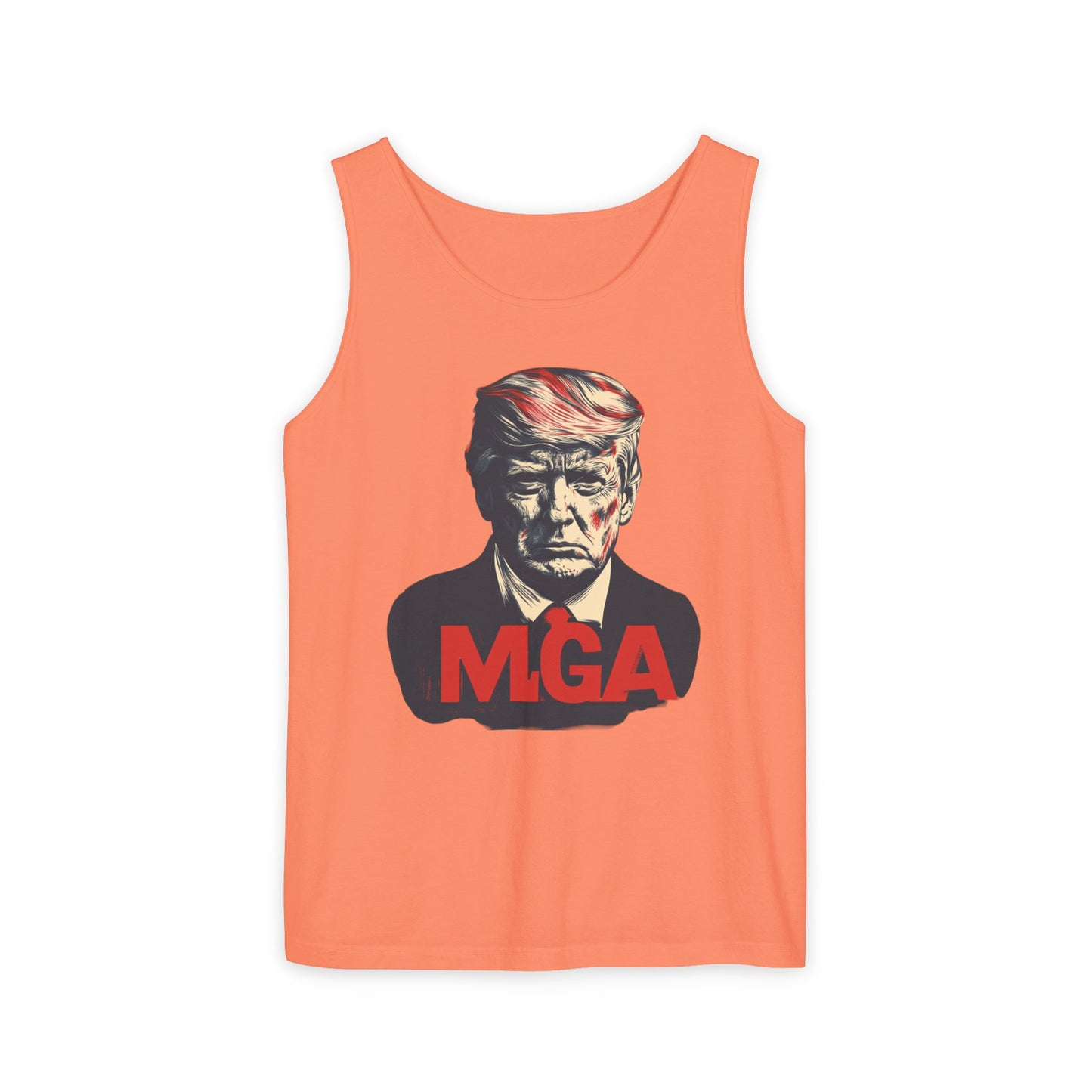Unisex Garment-Dyed Tank Top - MAGA Graphic Tee for Political Enthusiasts