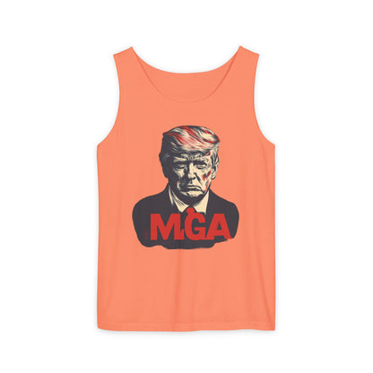 Unisex Garment-Dyed Tank Top - MAGA Graphic Tee for Political Enthusiasts