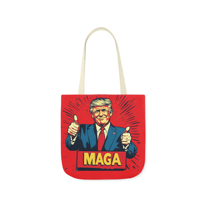 MAGA Canvas Tote Bag with Colorful Straps